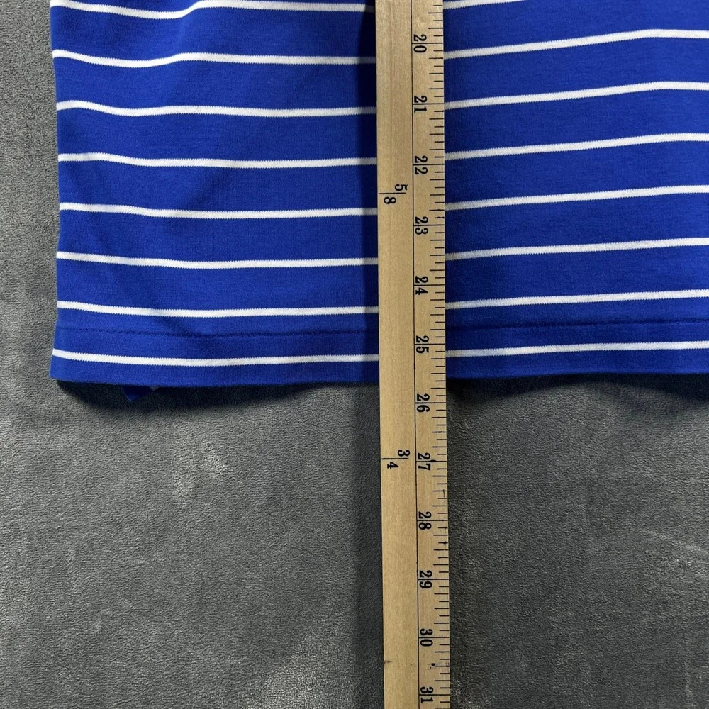 Polo Ralph Lauren Pima Soft Touch Polo Shirt Mens Large Blue White‎ Stripe